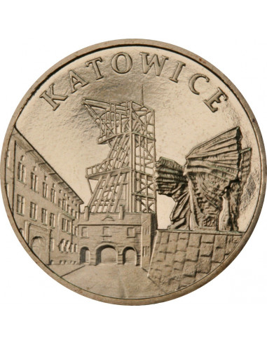 Awers monety 2 zł 2010 Miasta w Polsce – Katowice