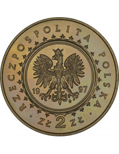 Awers monety 2 zł 1997 Zamki i pałace w Polsce: Zamek w Pieskowej Skale 2