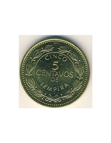 Rewers monety Honduras 5 Centavos 2005