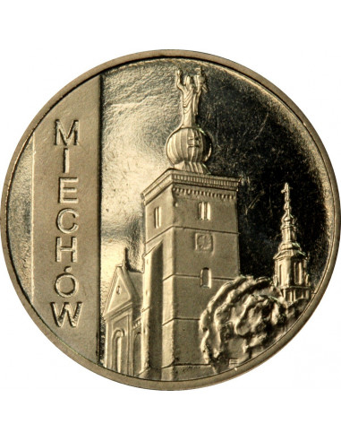 Awers monety 2 zł 2010 Miasta w Polsce – Miechów
