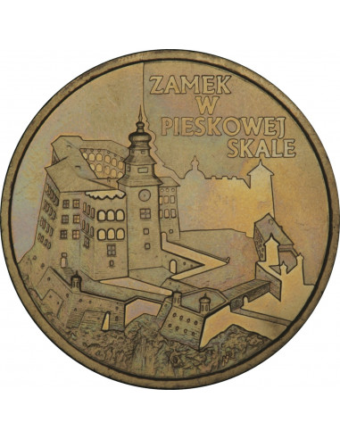 Awers monety 2 zł 1997 Zamki i pałace w Polsce: Zamek w Pieskowej Skale