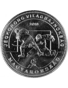 Awers monety Węgry 50 Forint 2018 Mistrzostwa świata w hokeju na lodzie 2018