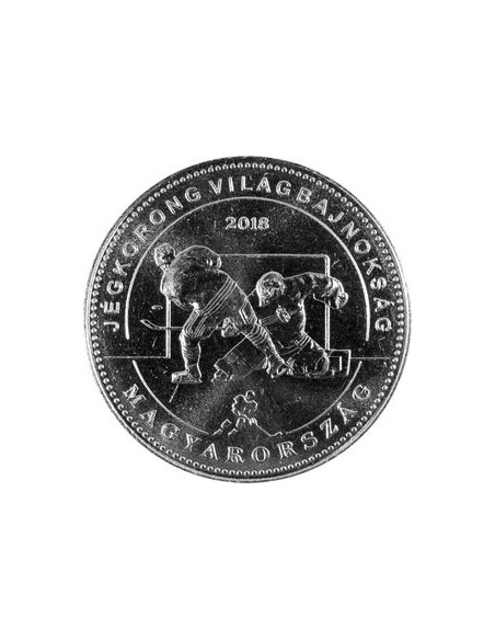 Awers monety Węgry 50 Forint 2018 Mistrzostwa świata w hokeju na lodzie 2018