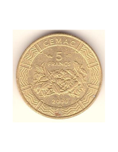 Awers monety BEAC 5 Franków CFA 2006
