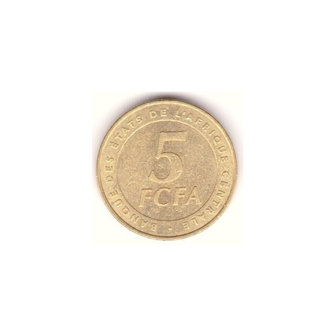 Rewers monety BEAC 5 Franków CFA 2006