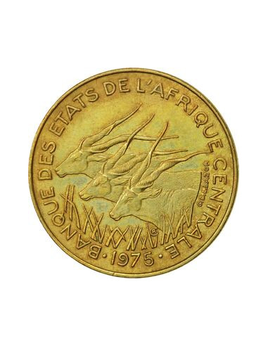 Awers monety BEAC 5 Franków CFA 1992