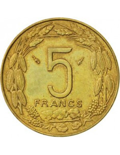 Awers monety BEAC 5 Franków CFA 1992 2
