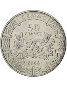Awers monety BEAC 50 Franków CFA 2006