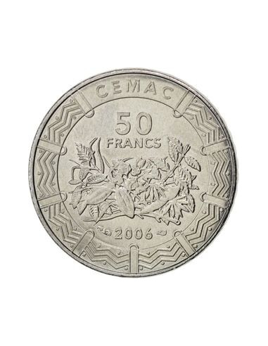 Awers monety BEAC 50 Franków CFA 2006