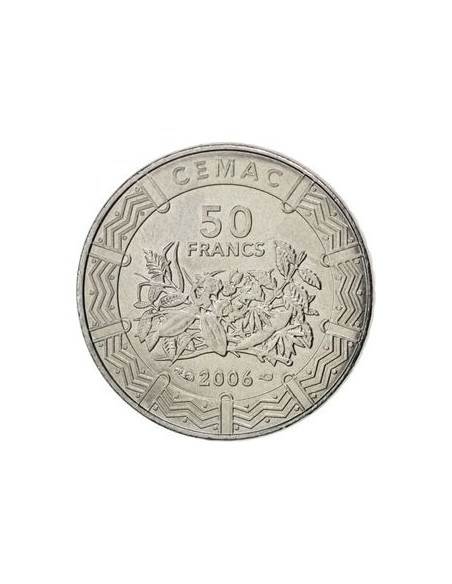 Awers monety BEAC 50 Franków CFA 2006