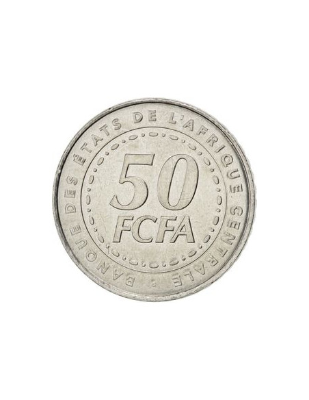 Rewers monety BEAC 50 Franków CFA 2006
