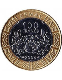 Awers monety BEAC 100 Franków CFA 2006