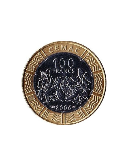 Awers monety BEAC 100 Franków CFA 2006