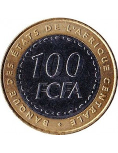 Awers monety BEAC 100 Franków CFA 2006 2