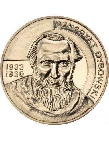 Awers monety 2 zł 2010 Polscy podróżnicy i badacze – Benedykt Dybowski