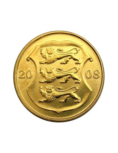 Awers monety 1 Korona 2008 90. rocznica Republiki Estońskiej