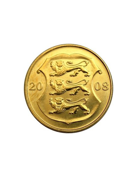 Awers monety Estonia 1 Korona 2008 90. rocznica Republiki Estońskiej