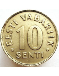 Awers monety Estonia 10 Senti 2002 2