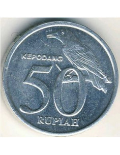 Awers monety Indonezja 50 Rupii 2002