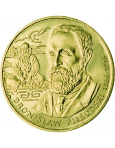 Awers monety 2 zł 2008 Polscy Podróżnicy i Badacze: Bronisław Piłsudski 18661918
