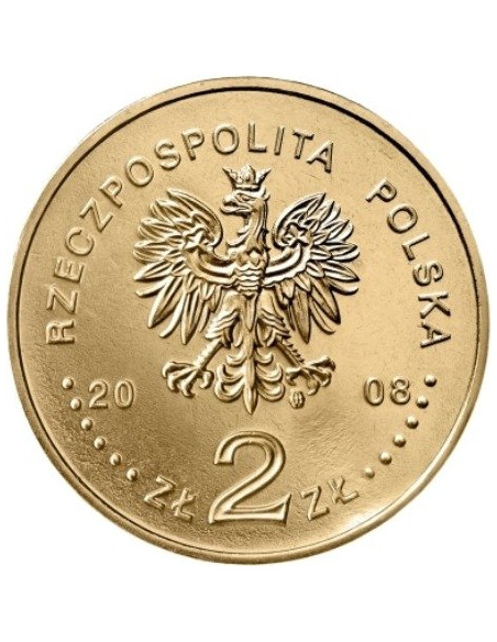 Rewers monety 2 zł 2008 90. rocznica odzyskania niepodległości