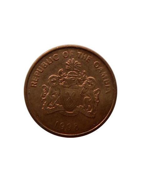 Awers monety Gambia 5 Butut 1998