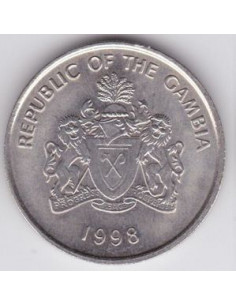 Awers monety Gambia 25 Butut 1998