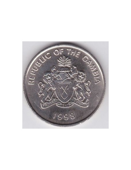 Awers monety Gambia 50 Butut 1998