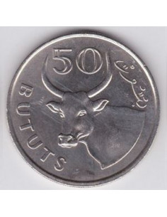 Awers monety Gambia 50 Butut 1998 2