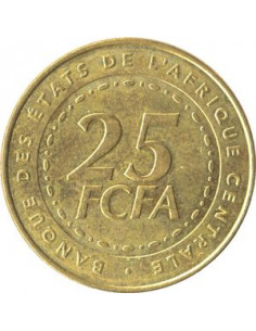 Awers monety BEAC 25 Franków CFA 2006 2