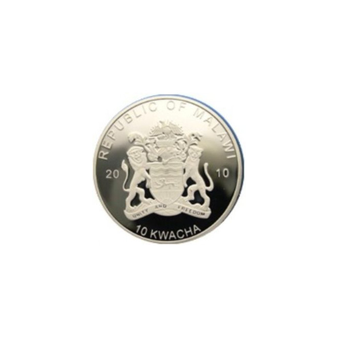 Rewers monety Malawi 10 Kwacha 2010 Sęp