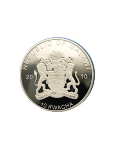 Rewers monety Malawi 10 Kwacha 2010 Sęp