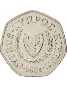 Awers monety Cypr 50 Centów 2004