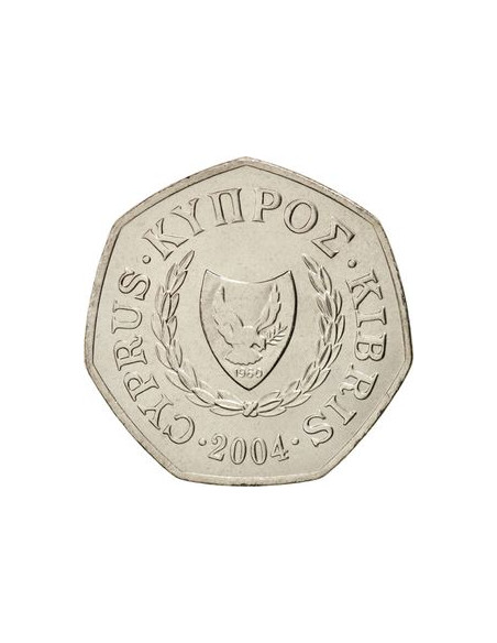 Awers monety Cypr 50 Centów 2004