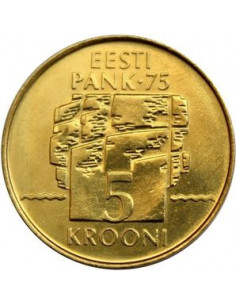 Awers monety Estonia 5 Koron 1994 75 rocznica Narodowy Bank Estonii 2
