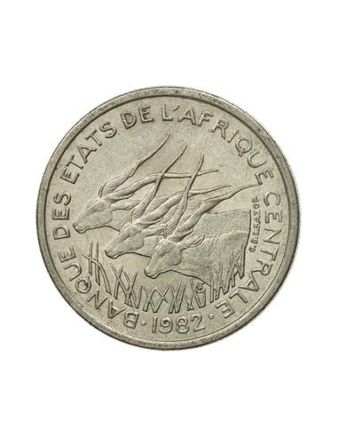 Awers monety BEAC 50 Franków CFA 1998