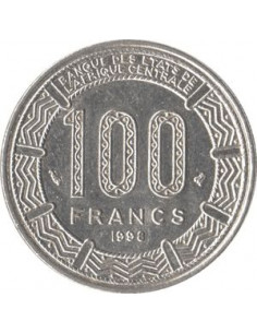 Awers monety BEAC 100 Franków CFA 1998 2