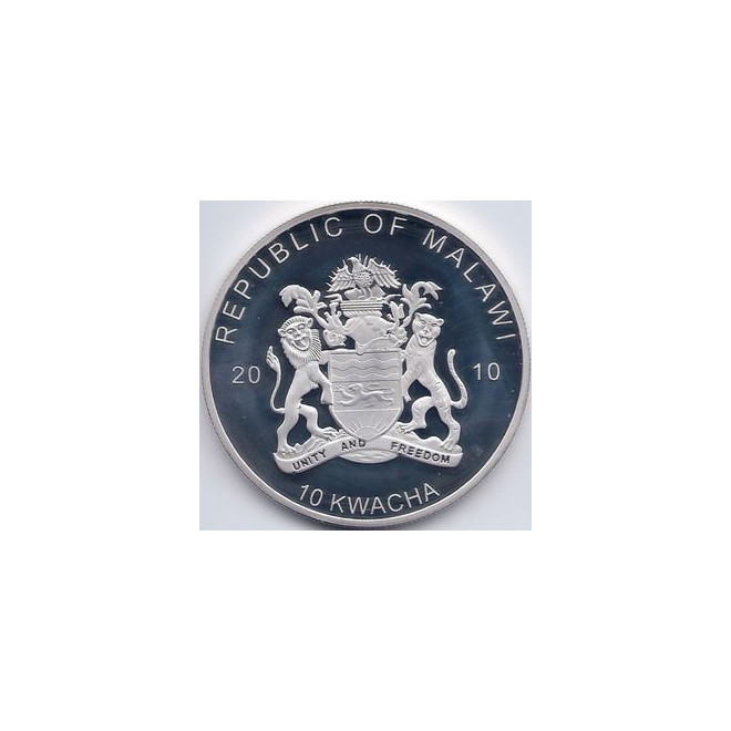 Rewers monety Malawi 10 Kwacha 2010 Bielik madagaskarski