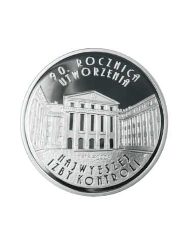 Awers monety 10 Złotych 2009 90. rocznica utworzenia Najwyższej Izby Kontroli