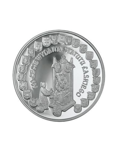 Awers monety 10 Złotych 2006 500lecie wydania Statutu Łaskiego