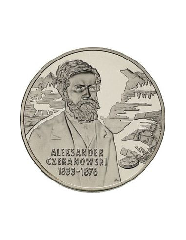 Awers monety 10 Złotych 2004 Polscy podróżnicy i badacze Aleksander Czekanowski 18331876