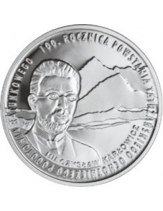Awers monety 10 Złotych 2009 100. rocznica powstania Tatrzańskiego Ochotniczego Pogotowia Ratunkowego