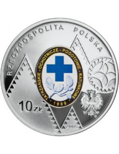 Awers monety 10 Złotych 2009 100. rocznica powstania Tatrzańskiego Ochotniczego Pogotowia Ratunkowego 2