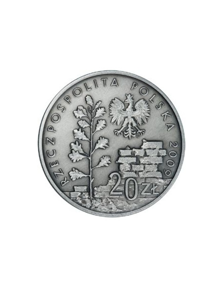 Rewers monety 20 Złotych 2009 65. rocznica likwidacji Getta w Łodzi