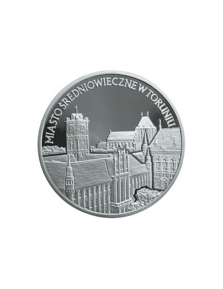 Awers monety 20 Złotych 2007 Zabytki kultury w Polsce miasto średniowieczne w Toruniu