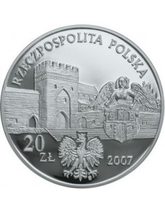 Awers monety 20 Złotych 2007 Zabytki kultury w Polsce miasto średniowieczne w Toruniu 2