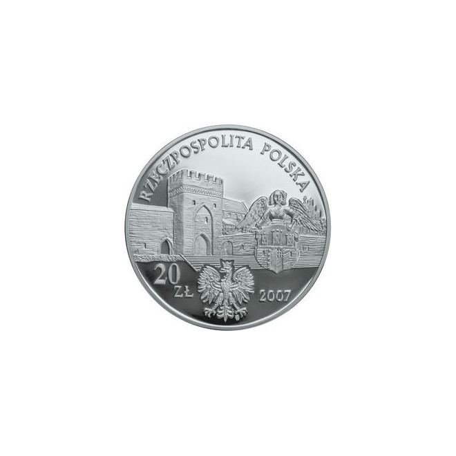 Rewers monety 20 Złotych 2007 Zabytki kultury w Polsce miasto średniowieczne w Toruniu