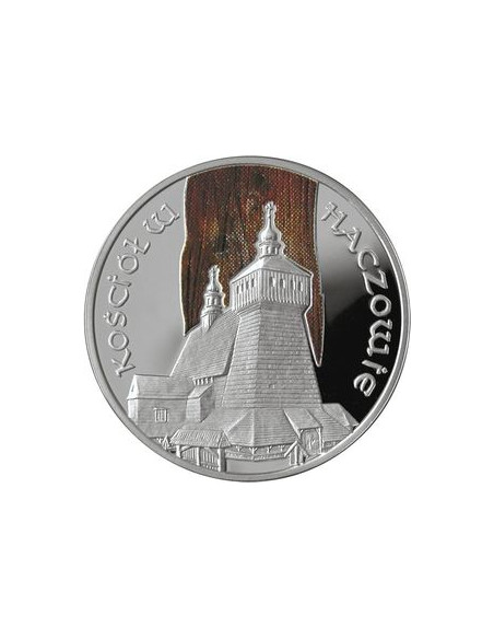 Awers monety 20 Złotych 2006 Zabytki kultury w Polsce kościół w Haczowie