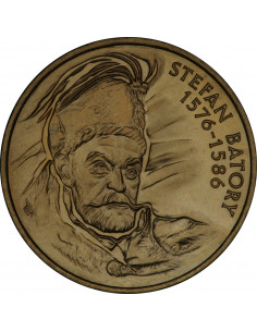 Awers monety 2 zł 1997 Poczet królów i książąt polskich: Stefan Batory 1576 1586