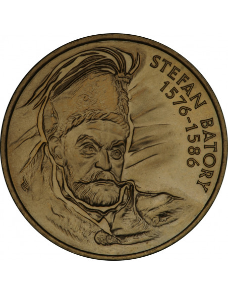 Awers monety 2 zł 1997 Poczet królów i książąt polskich: Stefan Batory 1576 1586